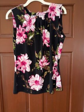 Calvin Klein Jeans Black Floral Sleeveless Blouse
